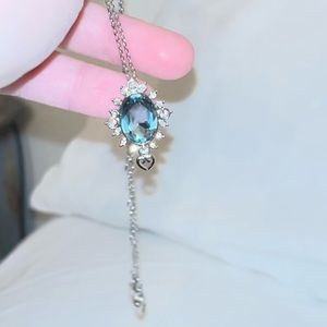 Swarovski Zirconia Aqua Pendant